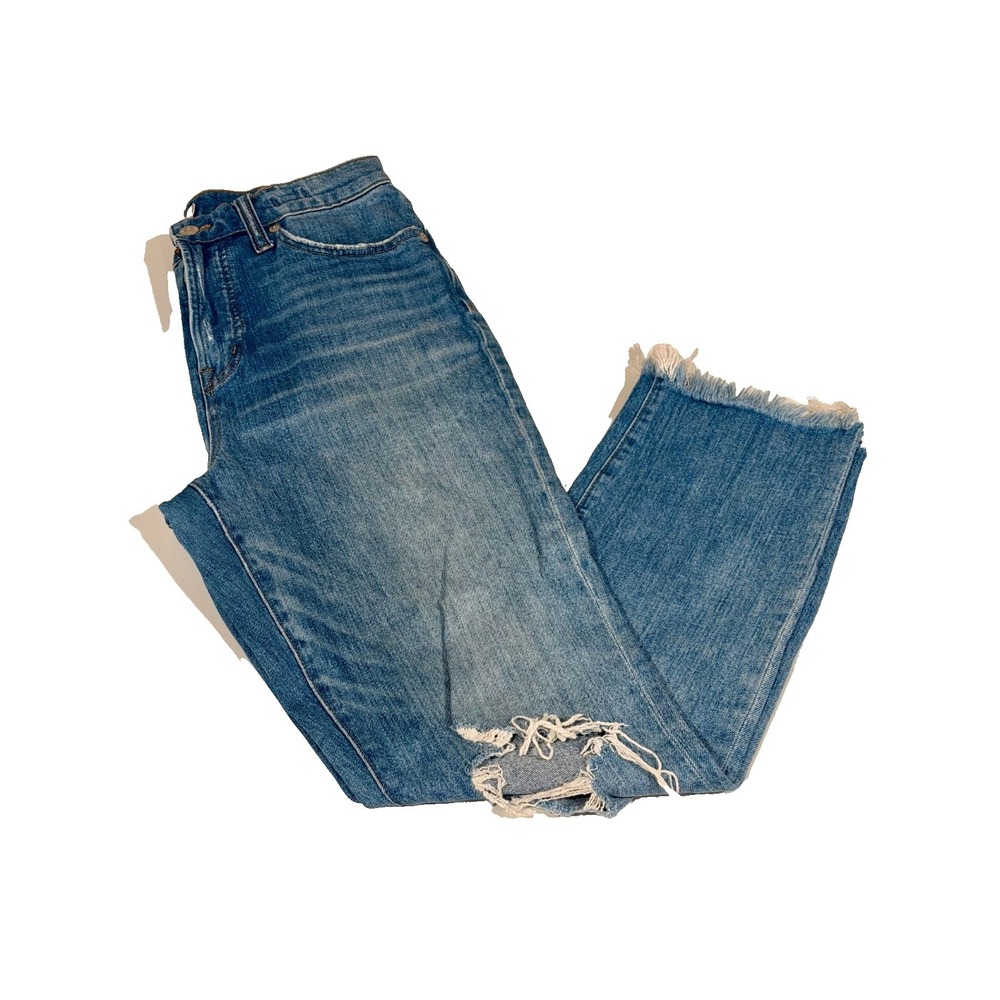 Madewell The Perfect Vintage Jean Size 29 Distressed High Rise Straight Leg Blue
